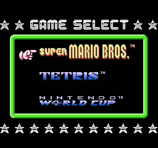 игра Super Mario Bros. / Tetris / Nintendo World Cup