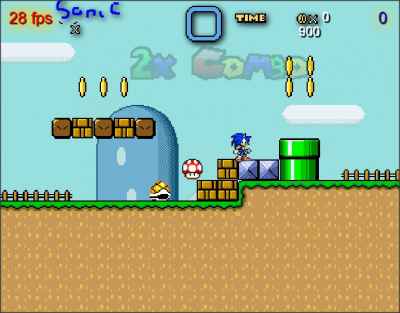 Sonic in Mario World 2