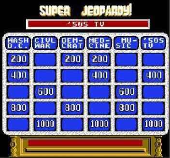 Игра Денди Super Jeopardy! (Супер Опасности!) онлайн