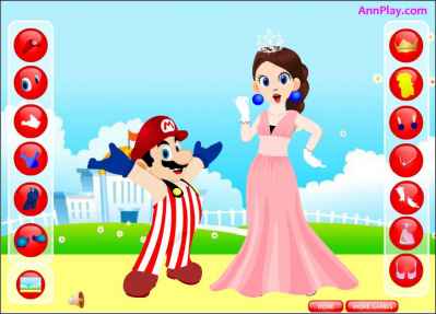 Mario and Princess Peach Dress Up