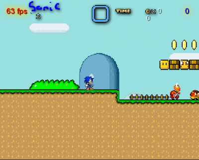 Sonic in Mario World
